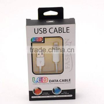 JL-096DB Yiwu Jiju China Fast Charge Smart Led USB Charging Cable