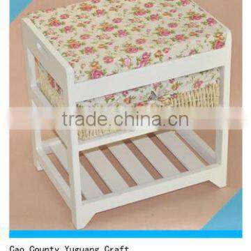 Single Seat Wooden Shoe Storage Cabinet With Drawers for Living Room Decor