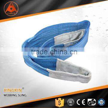 high quality single layer loop type polyester lifting sling belt lifting belt sling flat webbing sling