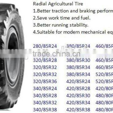 Radial agricultural tire