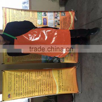 Full Length New Style Bib Dishwasher Butcher Fish Cutting Apron With Green Closure Strips photo-2