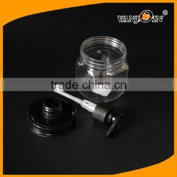 High Quality Plastic Square 250ml Mason Jar With Pump Sprayer Screw Cap
