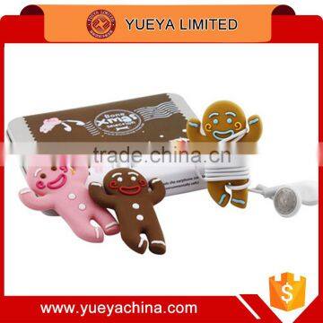 cute Gingerbread Man cable wire winder creative cartoon winder