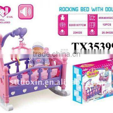 Reborn Baby Doll Cribs, Metal Doll Bed photo-3