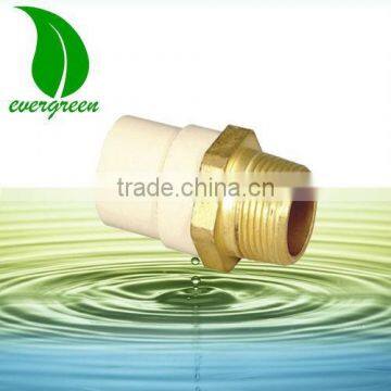 male adaptor with brass threaded insert cpvc pipe