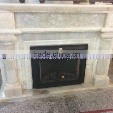 Top Qulaity Western Style WHITE ONYX FIREPLACES photo-2
