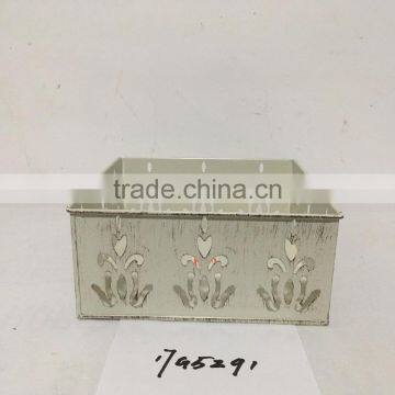 Cheap Large Size Metal Wrought Iron Garden Square Pot Planter photo-4