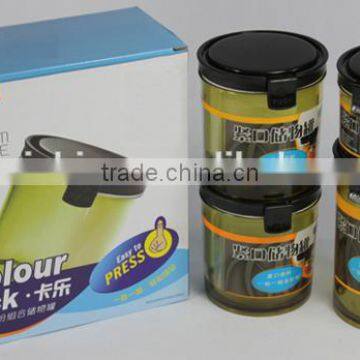 food grade plastic storage jar 4pcs set,plastic airtight containers,airtight plastic containers