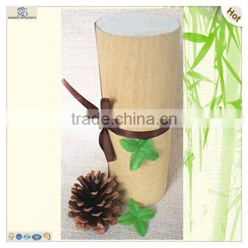 custom wood color oval ribbon soft bark brush box