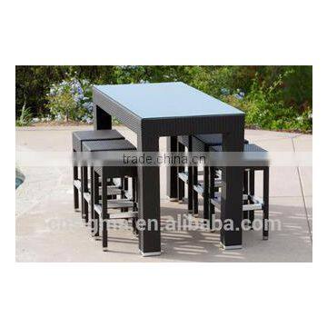 2017 Trade Assurance Hot Sale Outdoor PE Rattan Resin Wicker High Bar Tables Furniture photo-2
