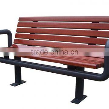 Outdoor Wooden Public Seating Bench photo-6