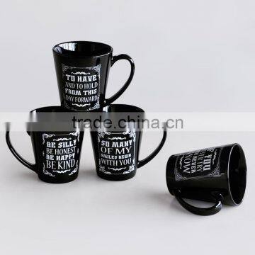 14oz Ceramic Coffee Mug, Stoneware with Decal Printing for Promotion