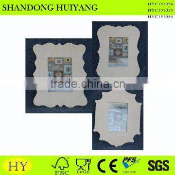 Custom unfinished wooden picture photo frame