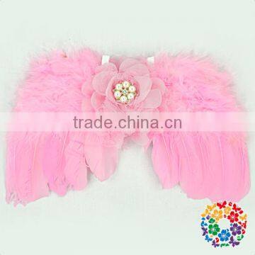 Latest Design Baby Feather Boutique Cheap Headband And Buttfly Wing Set photo-3