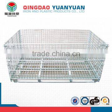 Foldable logistics wiremesh Collapsible Wiremesh Container mesh box wire cage metal bin storage container
