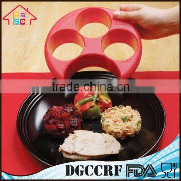 NBRSC Kitchen Plastic Meal Measure Portion Control Plate Food Separator Tool Diet Meal Helper photo-3