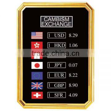 Exchange rate /weather direction board /Hotel Information display board ( P-37B)