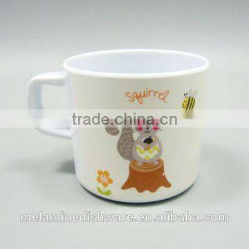 High quality unbreakable drinking mug melamine cup with handle for kids