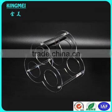 Round Black Acrylic Single Wine Bottle Display Holders Plexiglass Red Wine Cup Displays Buy 5pcs Cup Rack Wholesale photo-3