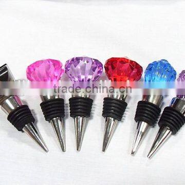 clear Acrylic led shining bar wine bottle stopper supplier