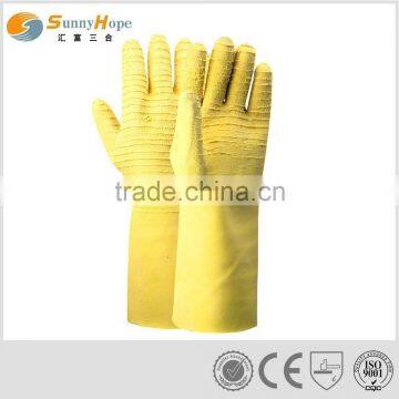 CE elbow latex coated mining gloves