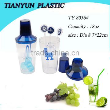 new style cheap plastic cocktail shaker for sale