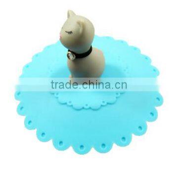 Food Grade Silicone Rubber Anti-dust Airtight Seal Silicone Drink Cup Lids With Cat Head Shape photo-5