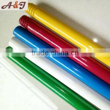 Spray paint round brush handle straightened