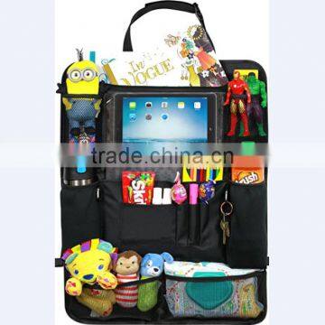 24x19 inch Car Backseat Organizer with Tablet Holder for Kids and Toddlers