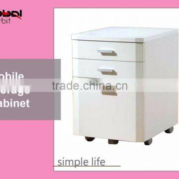 Rolling Wood Storage Drawer Cart Mobile Wooden Cabinet With Wheels photo-3