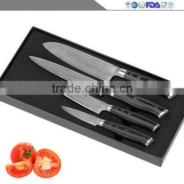 2017 High Quality Manufacturers Selling High-end Four-piece Kitchenware Multi-function Colour Wood Damascus Knife photo-2
