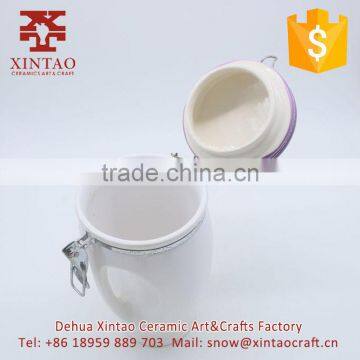 Ceramic Creative Lovely Red Container Cookie Jar With Lid photo-4