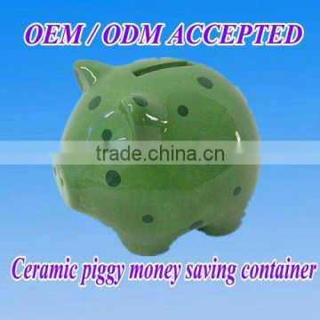 ceramic piggy money saving container