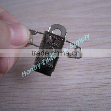 Wholesale Safety Pin Design Bulldog Metal Badge Clip