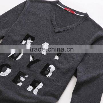 Raidy Boer High Quality Men Printing Crew Neck Wool Design Slim Winter Knit Sweater photo-3