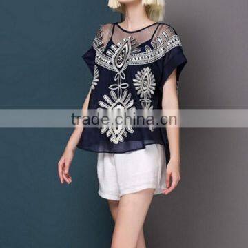 Europe Design Organza Blouse,organza Fabric Types ,best Price Organza Fabric photo-5