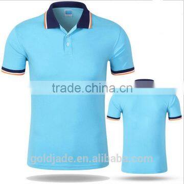 Promotional High Quality Polyester Worker Uniform Men Short Sleeve Polo Shirt photo-4