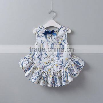 2017 Girls Floral Top and White Legging 2 Pcs Set Fashionable Girls Clothing Set for Summer photo-4