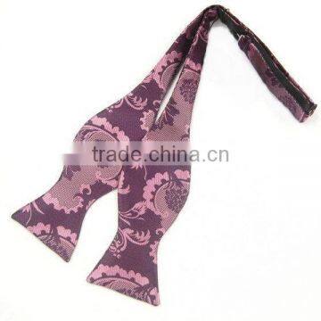 HD-DS22 Free style men's silk jacquard woven self bowtie