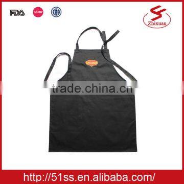 Kitchen apron black 100% cotton apron