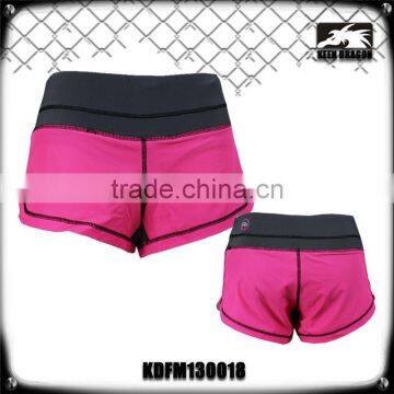 2014 new Lady's new sport short 4 way stretch pink mma shorts