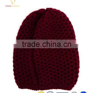7GG Thick Wool Knit Lady Beanie Hat photo-3