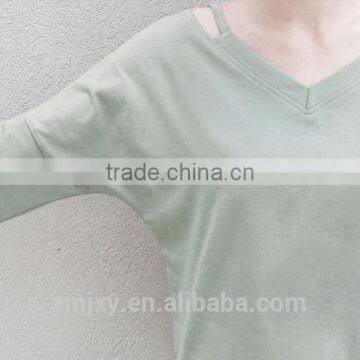 Wholesales Fashion T-shirt Long Sleeve Comfortable Designs for Ladies photo-4