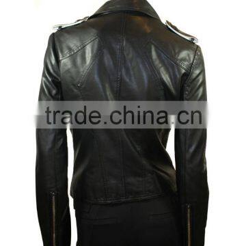 Lady Jacket pu Leather Jacket for Women photo-4