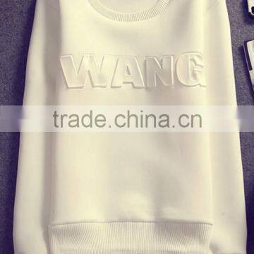 Fashion Scuba Crewneck Sweatshirt Embossed Pullover photo-4