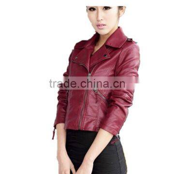 Latest Spring and Autumn European and American Stylish With Zipper Design Elegant Slim Women Leather Jacket photo-3