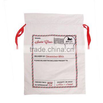 New Design Wholesale Drawstring Canvas Santa Sack photo-4