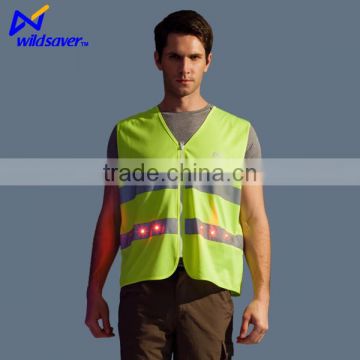 Hi Security LED Flashing Warning Reflective Work Construction Vest