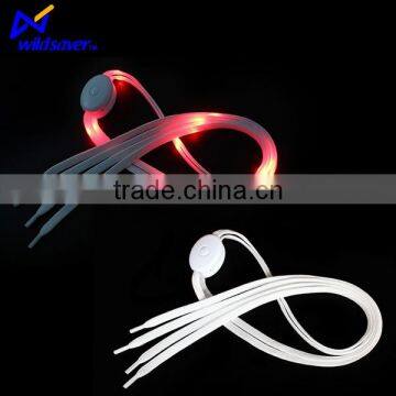 Nylon reflective shoelaces with LED light