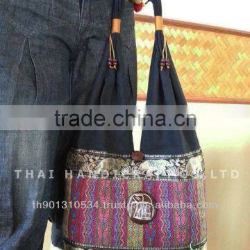 New Thai Silk Embroidered Handbag Tote Bag